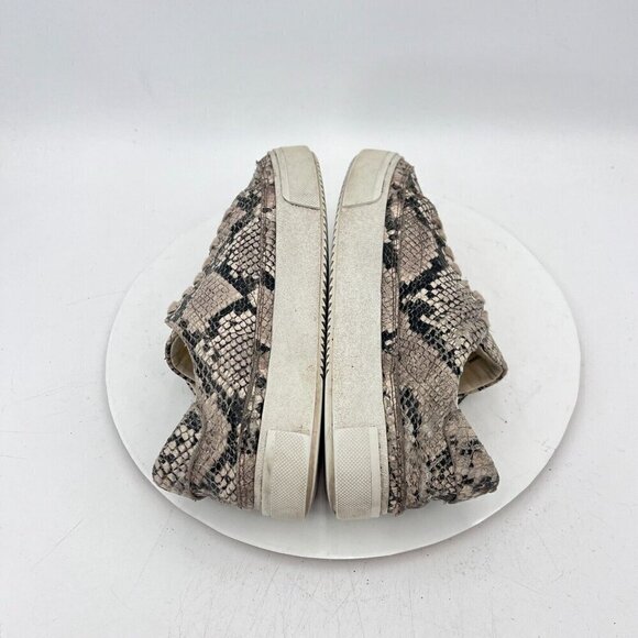 All Saints Trish Women Size EU 38 US 8 Beige Leather Snakeskin Print Shoe - Picture 8 of 14